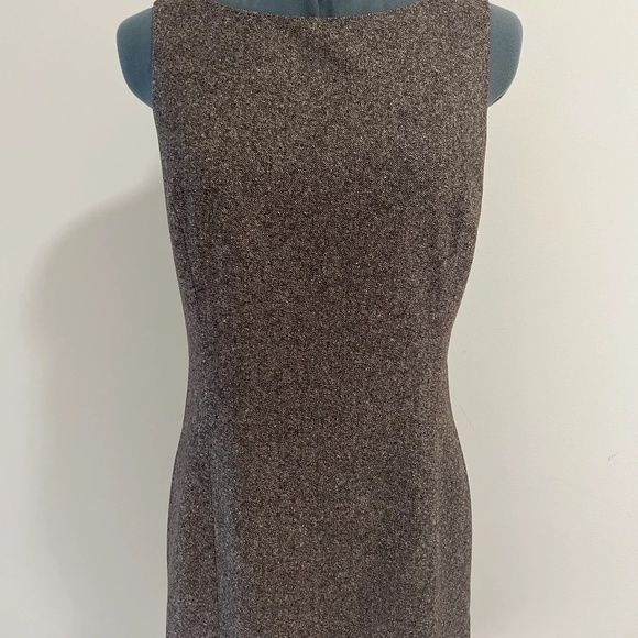 Ann Taylor Brown Tweed Wool Work Sheath Dress Size 2 - Picture 9 of 11